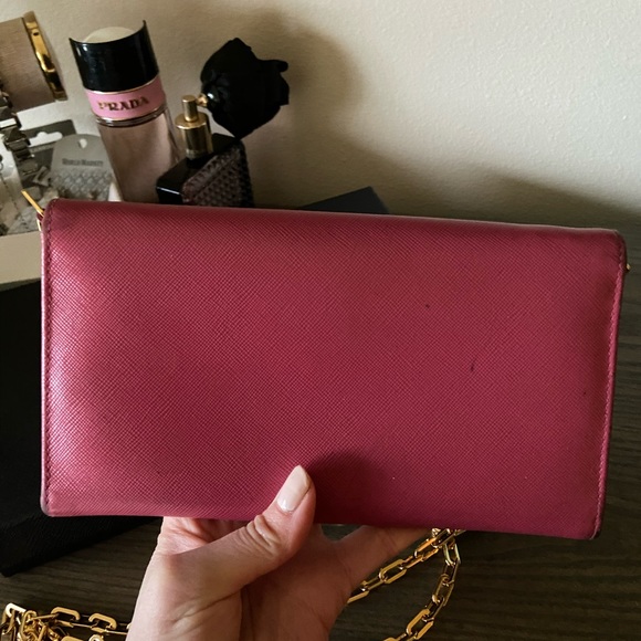 Authentic Prada saffiano crossbody WOC - Picture 9 of 12